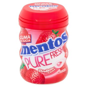 Mentos Pure Fresh Strawberry Guma do żucia bez cukru 60 g (30 sztuk)