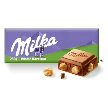 Milka Czekolada mleczna z całymi orzechami laskowymi 250 g