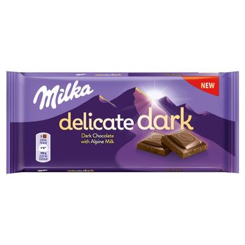 Milka Delicate Dark Czekolada z mleka alpejskiego 85 g