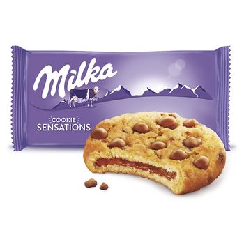 Milka Sensations Ciastka z kawałkami czekolady mlecznej z mleka alpejskiego 156 g