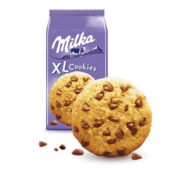 Milka XL Cookies Choco Ciastka z kawałkami czekolady mlecznej 184 g