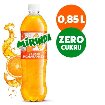 Mirinda Zero cukru Napój gazowany o smaku pomarańczowym 850 ml