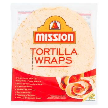 Mission Tortilla Wraps Tortilla pszenna 245 g (4 sztuki)