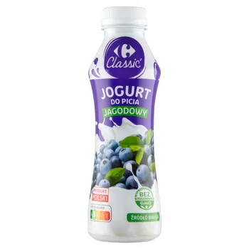 Carrefour Classic Jogurt do picia jagodowy 350 g