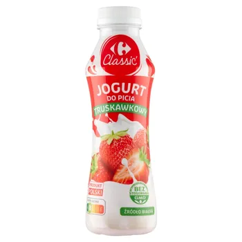 Carrefour Classic Jogurt do picia truskawkowy 350 g