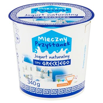 Mleczny Przystanek Jogurt naturalny typu greckiego 340 g