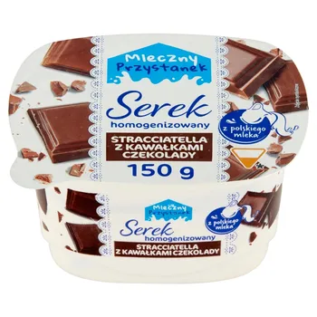 Mleczny Przystanek Serek homogenizowany straciatella z kawałkami czekolady 150 g