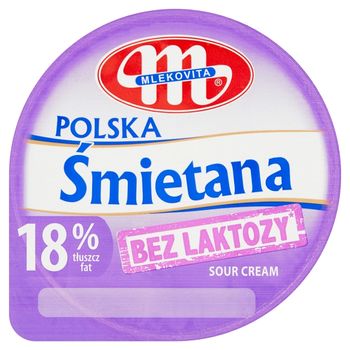 Mlekovita Śmietana Polska bez laktozy 18% 200 g