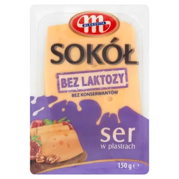 Mlekovita Sokół Ser bez laktozy w plastrach 150 g