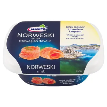 Mlekpol Norweski smak Serek topiony z łososiem i koprem 150 g