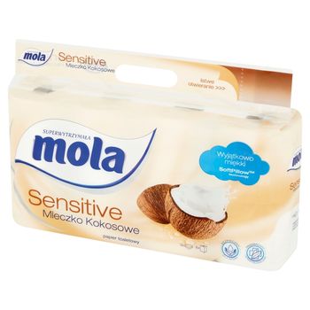 Mola Sensitive Mleczko Kokosowe Papier toaletowy 8 rolek
