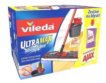 Mop VILEDA Ultramax Box + Płyn Ajax 1l