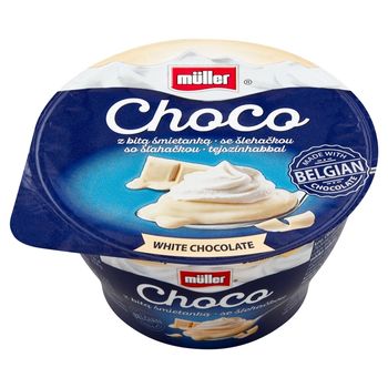Müller Choco Deser z białą czekoladą z bitą śmietanką 135 g
