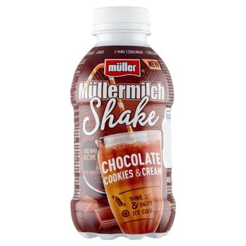 Müller Müllermilch Shake Napój mleczny o smaku czekoladowo-ciasteczkowym 400 g