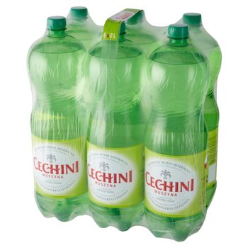 Muszyna Cechini Naturalna woda mineralna wysokozmineralizowana średnionasycona 6 x 2 l