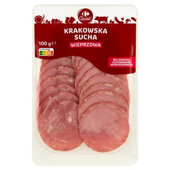 Carrefour Classic Krakowska sucha wieprzowa 100 g