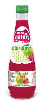 Naturalny Sok 100% - Sok z jabłek i malin 300 ml