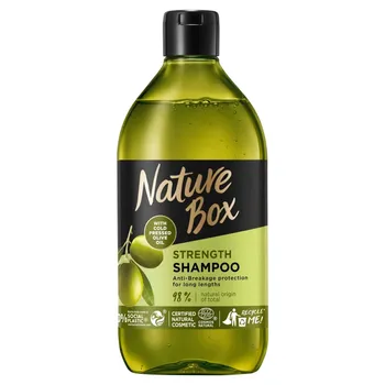 Nature Box Olive Oil Wzmacniający szampon do włosów długich i delikatnych z olejem z oliwki 385 ml