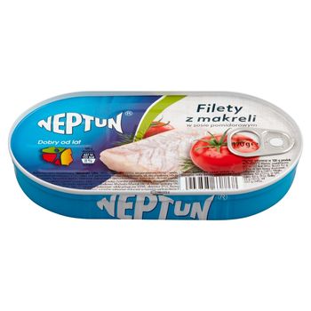 Neptun Filety z makreli w sosie pomidorowym 170 g