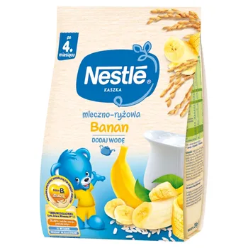 Nestlé Kaszka mleczno-ryżowa banan dla niemowląt po 4. miesiącu 230 g