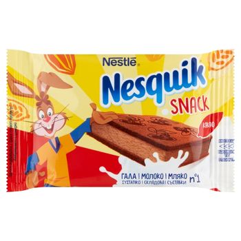 Nestlé Nesquik Snack Biszkopt z kremowym nadzieniem mlecznym o smaku kakaowym 26 g