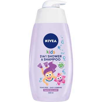 Nivea Kids ŻEL DO Mycia Ciała I Włosów 2W1 O Zapachu Owocowych Żelków 500 ml