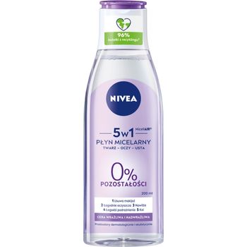 Nivea MicellAIR 5w1 Kojący płyn micelarny do cery wrażliwej i nadwrażliwej 200 ml