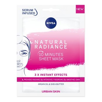 Nivea Urban Skin Naturalny Blask 10-Minutowa Maska W Płachcie 1szt.