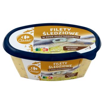 Carrefour Classic Filety śledziowe w sosie musztardowym 280 g