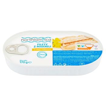 Northlantica Filety z makreli w oleju roślinnym 170 g