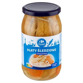 Carrefour Classic Płaty śledziowe smażone w zalewie octowej 800 g