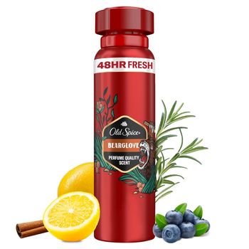 Old Spice Bearglove Dezodorant W Sprayu Dla Mężczyzn, 150ml, 48H Świeżości, 0% Aluminium