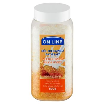 On Line Sól do kąpieli mleko i miód 800 g