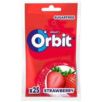 Orbit Strawberry Guma do żucia bez cukru 35 g (25 sztuk)