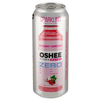 Oshee Vitamin Water Zero Napój gazowany smak czerwonych winogron-dragonfruit 500 ml