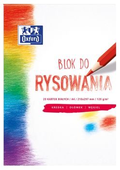 Oxford Blok rysunkowy A4 20 kartek 120 g