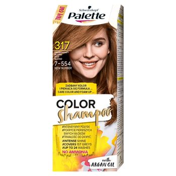 Palette Color Shampoo Szampon koloryzujący do włosów 317 (7-554) orzechowy blond