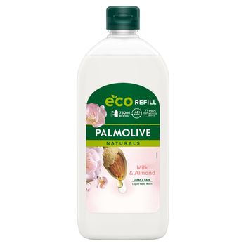 Palmolive Naturals Milk & Almond (Mleko i Migdał) Kremowe mydło w płynie do rąk zapas, 750 ml