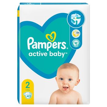 Pampers Active Baby, rozmiar 2, 43 pieluszek, 4kg-8kg