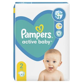 Pampers Active Baby, rozmiar 2, 43 pieluszek, 4kg-8kg