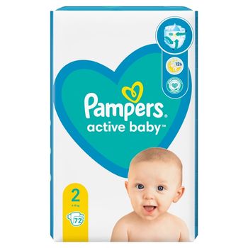 Pampers Active Baby, rozmiar 2, 72 pieluszek, 4kg-8kg