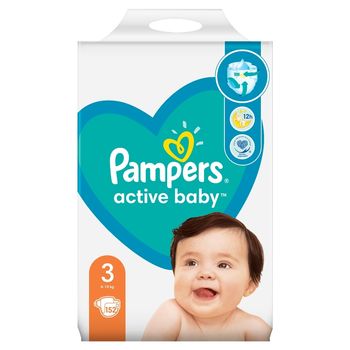 Pampers Active Baby, rozmiar 3, 152 pieluszek, 6kg-10kg