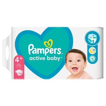 Pampers Active Baby, rozmiar 4+, 120 pieluszek, 10kg-15kg