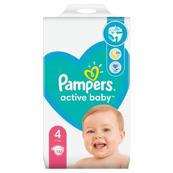 Pampers Active Baby, rozmiar 4, 132 pieluszek, 9kg-14kg