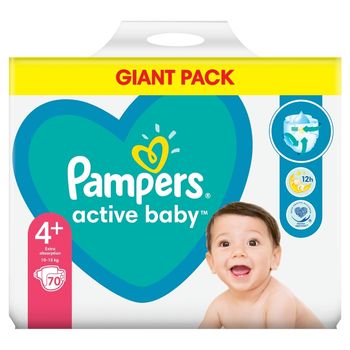 Pampers Active Baby, rozmiar 4+, 70 pieluszek, 10kg-15kg