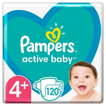 Pampers Active Baby, rozmiar 4+, 120 pieluszek, 10kg-15kg