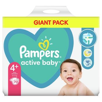 Pampers Active Baby, rozmiar 4+, 70 pieluszek, 10kg-15kg