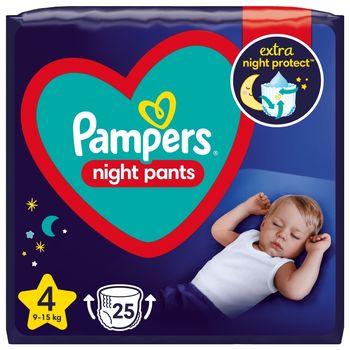 Pampers Night Pants Pieluchomajtki, rozmiar 4, 25 sztuk, 9kg-15kg