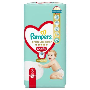 Pampers Premium Care Pieluchomajtki, rozmiar 3, 48 sztuk, 6kg - 11kg