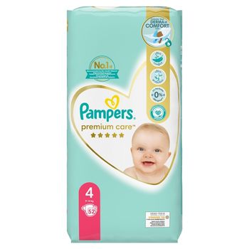 Pampers Premium Care, Rozmiar 4, 52 pieluszki, 9kg-14kg